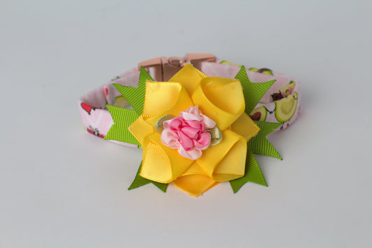 Dog Apparel - Dog Collar / Flower - Small