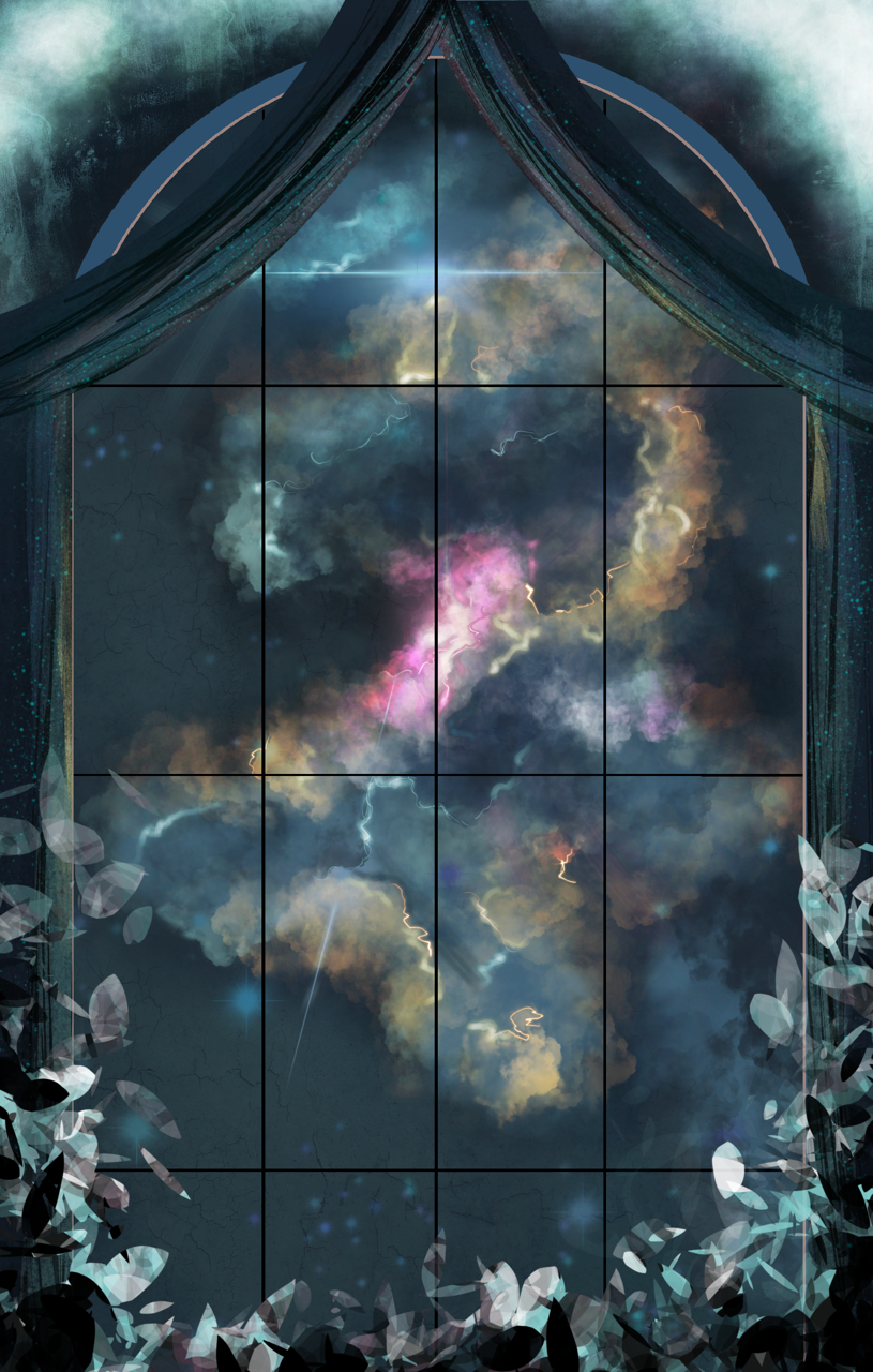 Deepspace Nebula Window View - Art